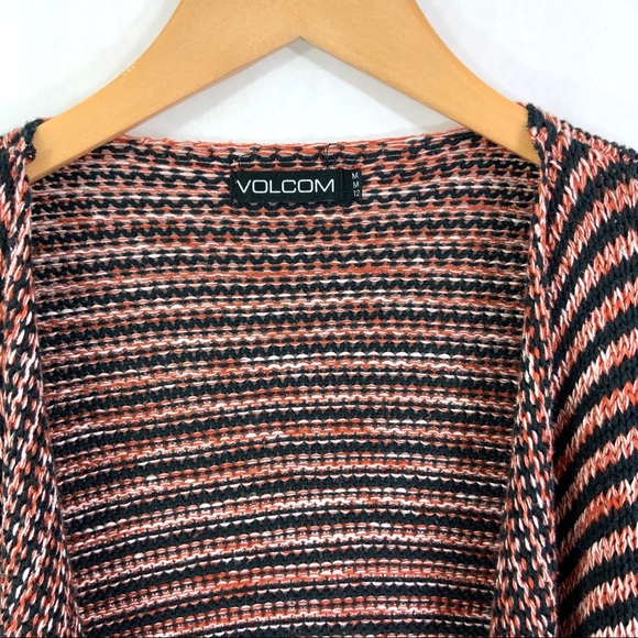 VOLCOM Long Sleeve Sweater Medium Open Front Cardigan Duster Sweater D16 - Picture 4 of 8